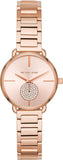  Shop Authentic Michael Kors Portia Analog Quartz Rose Gold Dial Rose Gold Steel Strap Watch For Women - MK3839 - Luxxuri