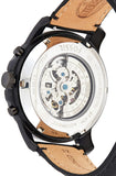 Shop Authentic Fossil Grant Automatic Black Dial Black Leather Strap Watch for Men - ME3028 - Luxxuri