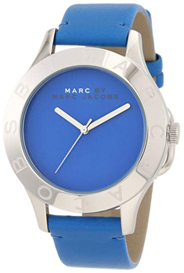  Shop Authentic Marc Jacobs Blade Blue Dial Blue Leather Strap Watch for Women - MBM1202 - Luxxuri