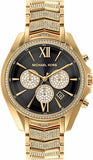 Shop Authentic Michael Kors Whitney Chronograph Black Dial Gold Steel Strap Watch for Women - MK7224 - Luxxuri