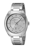  Shop Authentic Gucci GG2570 Diamonds White Dial Silver Steel Strap Watch For Women - YA142403 - Luxxuri