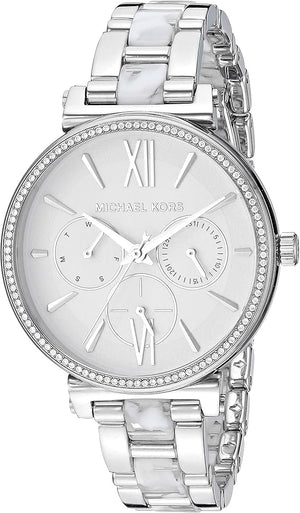  Shop Authentic Michael Kors Sofie Analog White Dial Silver Steel Strap Watch For Women - MK4345 - Luxxuri