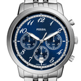  Shop Authentic Fossil Neutra Chronograph Blue Dial Silver Steel Strap Watch for Men - FS6025 - Luxxuri