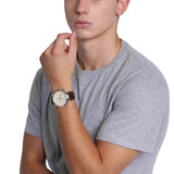  Shop Authentic Fossil Neutra Chronograph White Dial Brown Leather Strap Watch for Men - FS5380 - Luxxuri