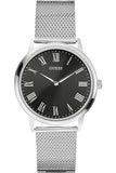  Shop Authentic Guess Analog Black Dial Silver Mesh Bracelet Watch for Men - W1263G1 - Luxxuri