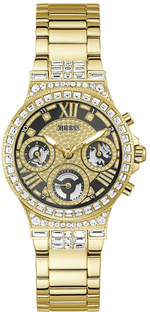  Shop Authentic Guess Moonlight Diamonds Gold Dial Gold Steel Strap Watch for Women - GW0320L5 - Luxxuri
