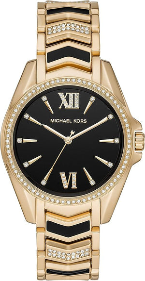  Shop Authentic Michael Kors Whitney Quartz Black Dial Two Tone Steel Strap  Watch For Women - MK6743 - Luxxuri