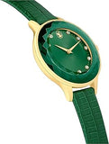  Shop Authentic Swarovski Octea Nova Crystals Green Dial Green Leather Strap Watch for Women - 5650005 - Luxxuri