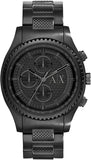  Shop Authentic Armani Exchange Chronograph Black Dial Black Steel Strap Watch For Men - AX1605 - Luxxuri