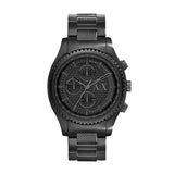  Shop Authentic Armani Exchange Chronograph Black Dial Black Steel Strap Watch For Men - AX1605 - Luxxuri