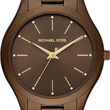  Shop Authentic Michael Kors Slim Runway Brown Dial Brown Steel Strap Watch For Women - MK4508 - Luxxuri