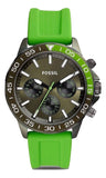  Shop Authentic Fossil Bannon Chronograph Grey Dial Green Silicone Strap Watch for Men - BQ2501 - Luxxuri