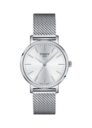  Shop Authentic Tissot Everytime Lady Silver Dial Silver Mesh Bracelet Watch for Women - T143.210.11.011.00 - Luxxuri