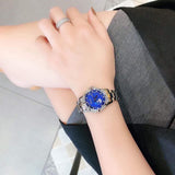  Shop Authentic Bulova Crystal Collection Blue Mother of Pearl Dial Silver Steel Strap Watch for Women - 96L238 - Luxxuri