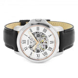  Shop Authentic Fossil Grant Automatic Skeleton White Dial Black Leather Strap Watch for Men - ME3101 - Luxxuri