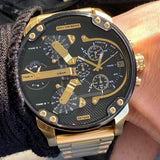  Shop Authentic Diesel Mr Daddy 2.0 Black Dial Gold Stainless Steel Watch For Men - DZ7333 - Luxxuri