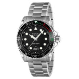  Shop Authentic Gucci Dive Analog Black Dial Silver Steel Strap Watch For Men - YA136208 - Luxxuri