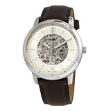  Shop Authentic Fossil Neutra Automatic Skeleton White Dial Brown Leather Strap Watch for Men - ME3184 - Luxxuri