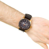  Shop Authentic Fossil Machine Chronograph Black Dial Black Leather Strap Watch for Men - FS5120 - Luxxuri