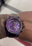  Shop Authentic Guess Fusion Chronograph Purple Dial Purple Steel Strap Watch for Women - GW0552L4 - Luxxuri