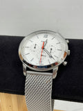  Shop Authentic Fossil Neutra Chronograph White Dial Silver Mesh Bracelet Watch for Men - FS5382 - Luxxuri