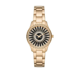  Shop Authentic Michael Kors Layton Quartz Black Dial Gold Steel Strap Watch For Women - MK6892 - Luxxuri