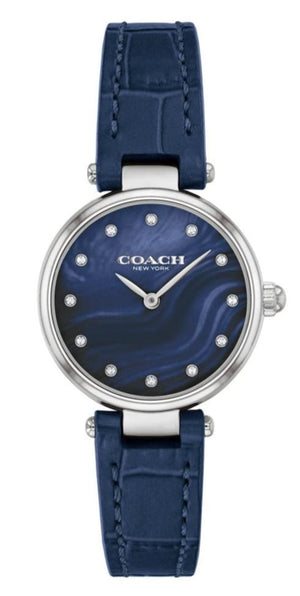 Coach Park Navy Blue Dial Navy Blue Leather Strap Watch for Women - 14503535