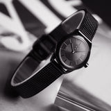  Shop Authentic Calvin Klein Minimal Black Dial Black Mesh Bracelet Watch for Women - K3M234B1 - Luxxuri