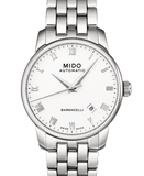  Shop Authentic Mido Baroncelli III Automatic White Dial Silver Steel Strap Watch For Women - M7600.4.26.1 - Luxxuri