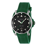  Shop Authentic Gucci Dive Black Dial Green Rubber Strap Watch For Men - YA136310 - Luxxuri