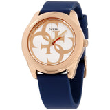  Shop Authentic Guess G Twist White Dial Blue Silicone Strap Watch For Women - W0911L6 - Luxxuri