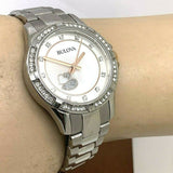  Shop Authentic Bulova Crystal Collection Mother of Pearl Dial Silver Steel Strap Watch for Women - 98L232 - Luxxuri