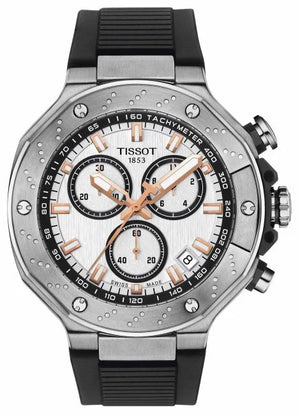  Shop Authentic Tissot T Race Chronograph White Dial Black Rubber Strap Watch For Men - T141.417.17.011.00 - Luxxuri