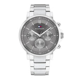  Shop Authentic Tommy Hilfiger Tyson Chronograph Grey Dial Silver Steel Strap Watch For Men - 1710604 - Luxxuri