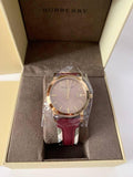  Shop Authentic Burberry The City Gold Dial Orange Leather Strap Watch for Women - BU9017 - Luxxuri