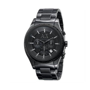  Shop Authentic Armani Exchange Chronograph Black Dial Black Steel Strap Watch for Men - AX1058 - Luxxuri