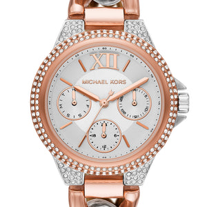  Shop Authentic Michael Kors Camille Pavé Chronograph Silver Dial Two Tone Steel Strap Watch for Women - MK6843 - Luxxuri