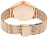 Shop Authentic Calvin Klein Minimal Black Dial Rose Gold Mesh Bracelet Watch for Men - K3M21621 - Luxxuri