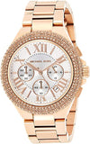 Michael Kors Camille Chronograph White Dial Rose Gold Steel Strap Watch for Women - MK5636