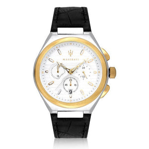  Shop Authentic Maserati Triconic Chronograph White Dial Black Leather Strap Watch For Men - R8871639004 - Luxxuri