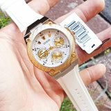  Shop Authentic Guess Zena Analog White Dial White Rubber Strap Watch For Women - W1094L1 - Luxxuri