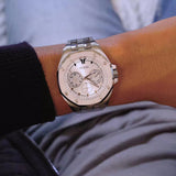  Shop Authentic Guess Analog Quartz Silver Dial Silver Steel Strap Watch For Men - U0377G1 - Luxxuri