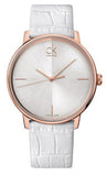  Shop Authentic Calvin Klein Accent White Dial White Leather Strap Watch for Women - K2Y2X6K6 - Luxxuri