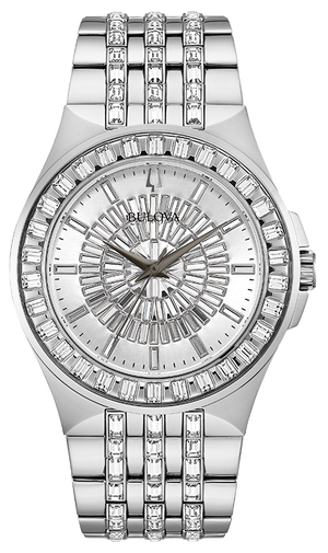  Shop Authentic Bulova Phantom Crystal Silver Dial Silver Steel Strap Watch for Men - 96A236 - Luxxuri