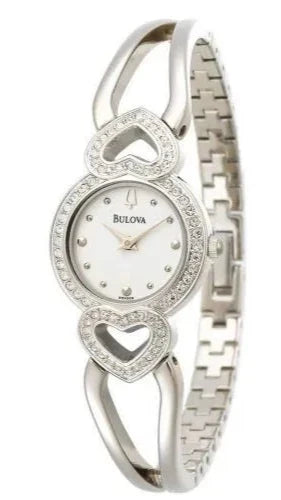  Shop Authentic Bulova Crystals White Dial Silver Steel Strap Watch for Women - 96X114 - Luxxuri
