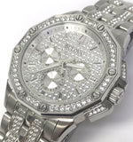  Shop Authentic Bulova Crystal Collection Pave Silver Dial with Crystals Silver Steel Strap Watch for Men - 96C134 - Luxxuri