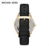  Shop Authentic Michael Kors Layton Three Hand Mother of Pearl Black Dial Black Leather Strap Watch For Women - MK2911 - Luxxuri