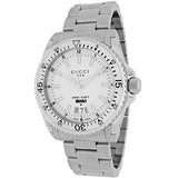  Shop Authentic Gucci Dive Quartz White Dial Silver Steel Strap Watch for Men - YA136302 - Luxxuri