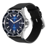 Shop Authentic Emporio Armani Diver Three-Hand Quartz Blue Dial Blue Leather Strap Watch For Men - AR11516 - Luxxuri