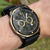  Shop Authentic Bulova Marine Star Chronograph Black Dial Black Rubber Strap Watch for Men - 98B278 - Luxxuri